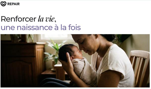 Cover REPAIR — Renforcer la vie, protéger les mamans et les bébés à Maurice