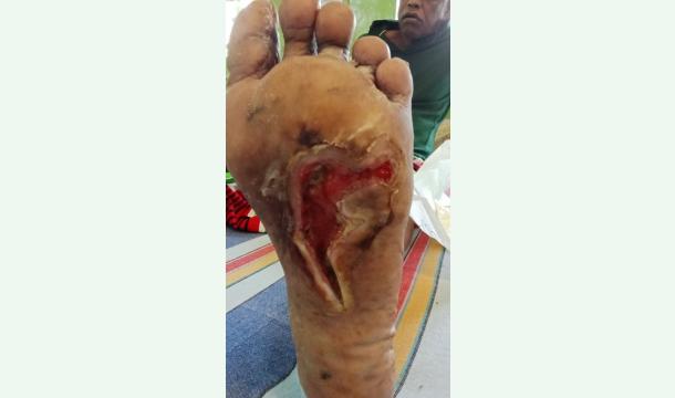 Cover To take father's medicine