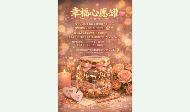 Cover 幸福心愿罐 💖