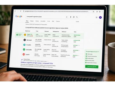 Comparatif des meilleures plateformes de cagnotte en ligne en Suisse avec analyse des frais, sécurité et fonctionnalités