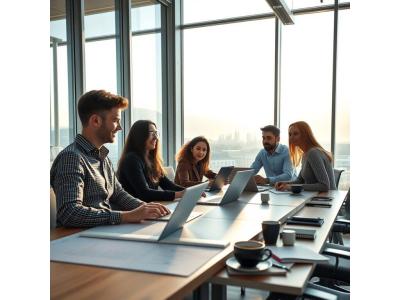 Entrepreneur suisse présentant un projet financé grâce au financement participatif devant des soutiens et contributeurs.