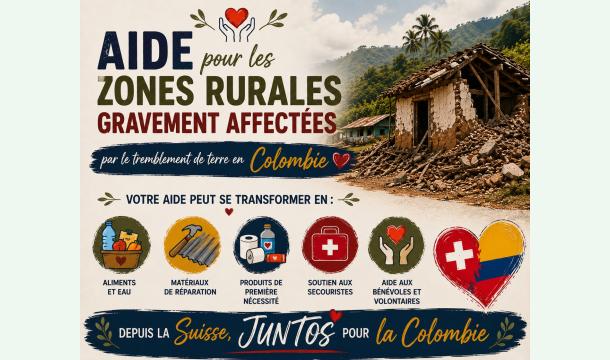 Cover Colombie, aide aux zones rurales durement touchées par le tremblement de terre