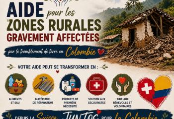 Colombie, aide aux zones rurales durement touchées par le tremblement de terre