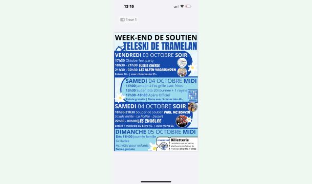 Cover Week-end de soutien en faveur du Téléski de Tramelan