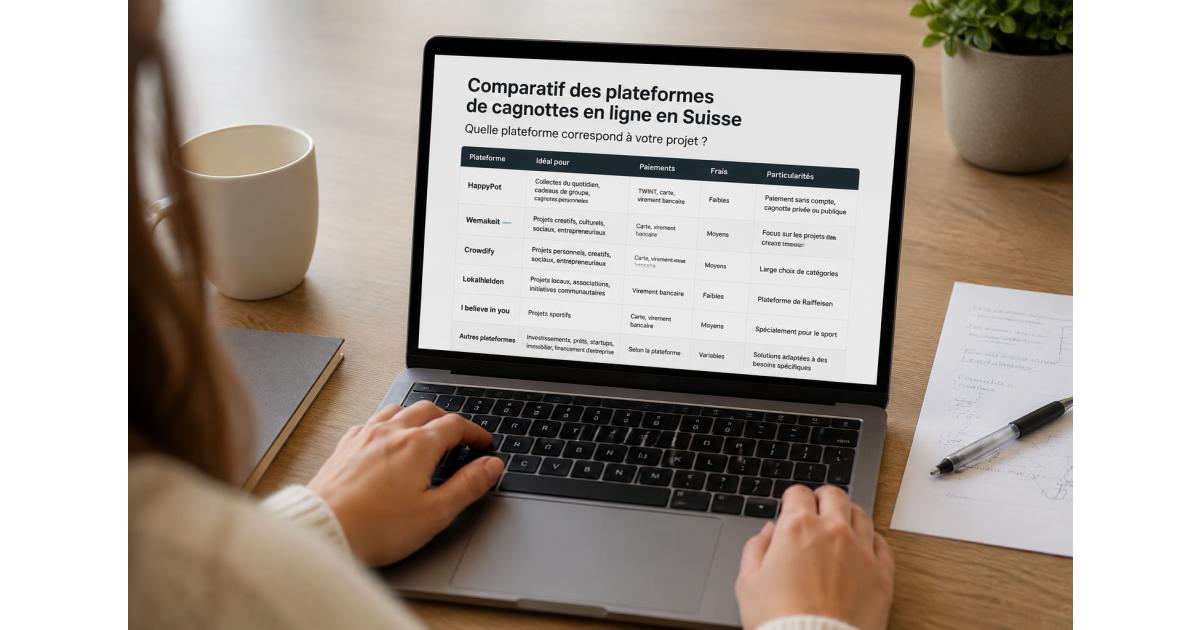 Confronto tra le piattaforme di raccolta fondi in Svizzera per progetti personali, comunitari, creativi e imprenditoriali