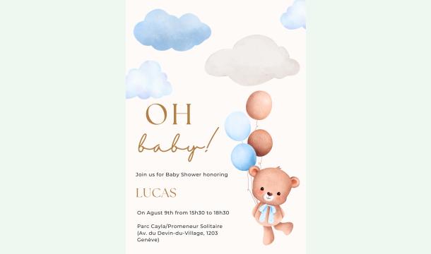 Cover Baby Shower de Lucas 🍼