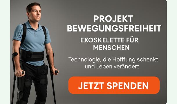 Cover Technologie - Exoskelette verhelfen zu mehr Freiheit - Bewegungsfreiheit