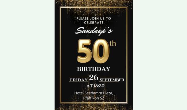 Cover Sandeep's 50th Birthday Gift