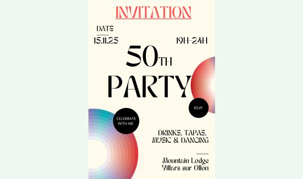 Cover Fiona’s 50th 