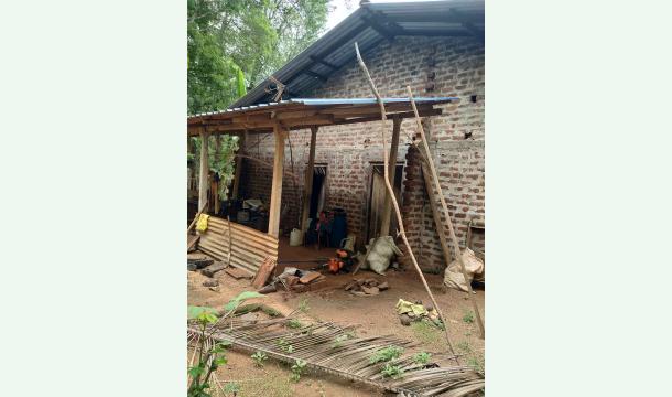 Cover Please help me finish our small home and care for my elderly mother