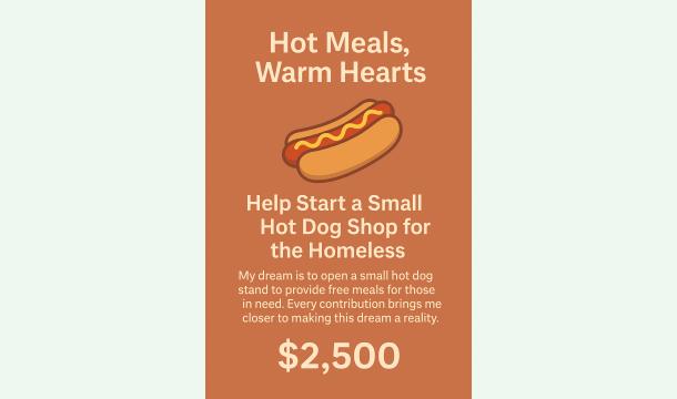 Cover Hot Meals, Warm Hearts – Help Start a Small Hot Dog Shop for the Homeless