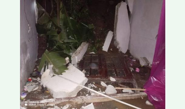 Cover For renovation of house damaged by landslide