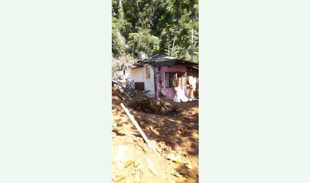 Cover House destroyed by flood