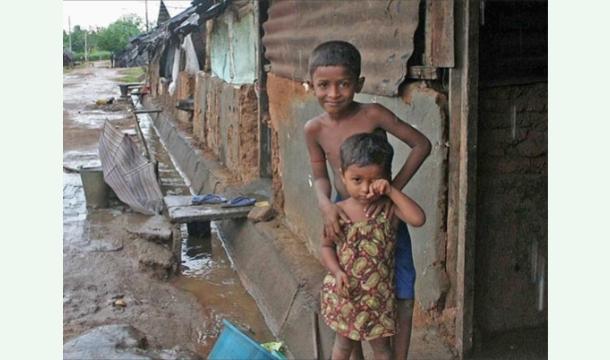 Cover To rebuild the house that was destroyed due to flood