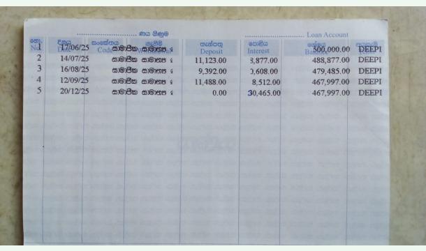 Cover To pay off my bank loan.