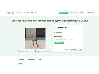 Club sportif suisse organisant une collecte de fonds structurée avec paiement en ligne sécurisé