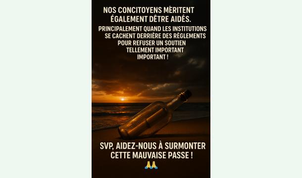 Cover  Ma situation s’effondre. Aujourd’hui, je n’ai plus d’autre choix que d’appeler à l’aide