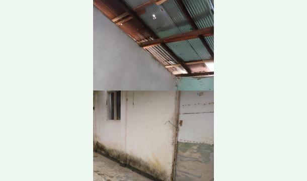 Cover build a house that won't get wet in the rain.